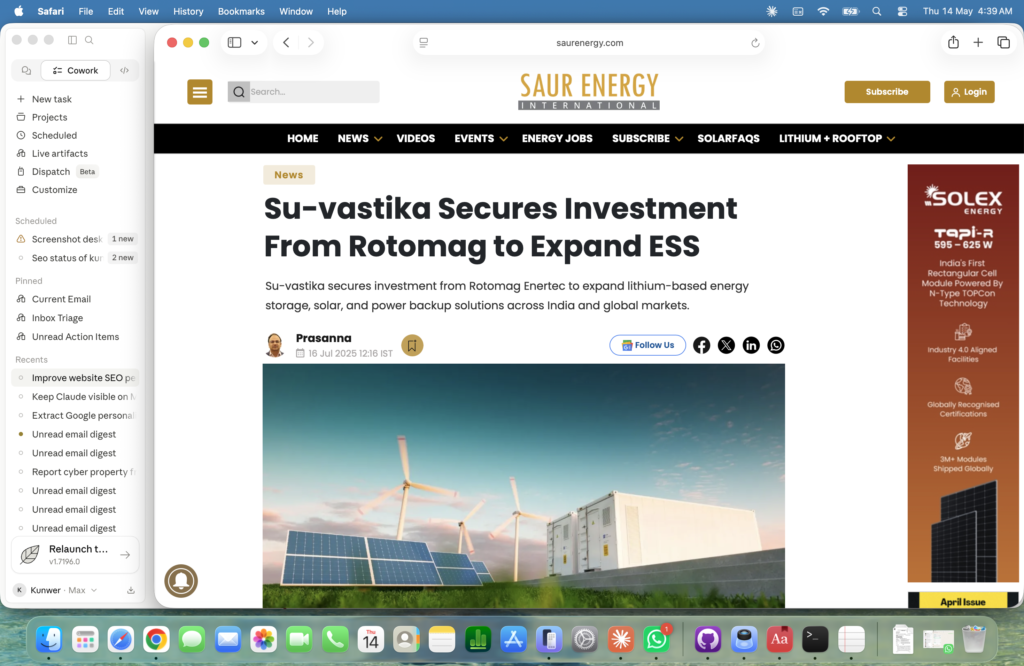 Su-vastika Secures Rotomag Investment to Expand ESS