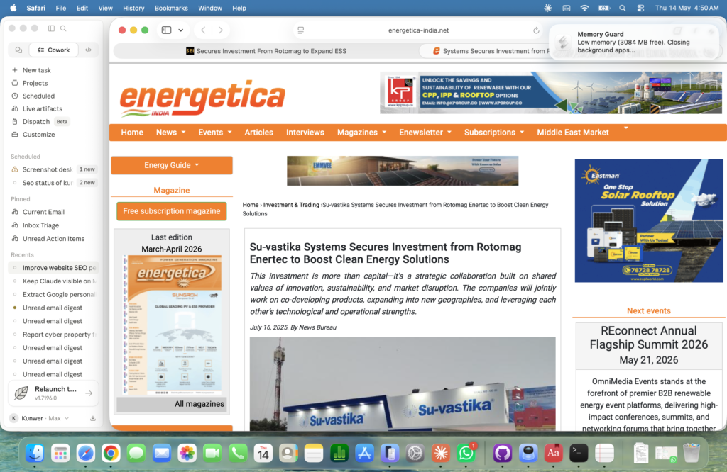 Su-vastika Gets Rotomag Enertec Investment (Energetica)