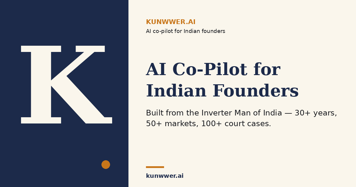 Kunwwer.ai — AI Co-Pilot for Indian Founders