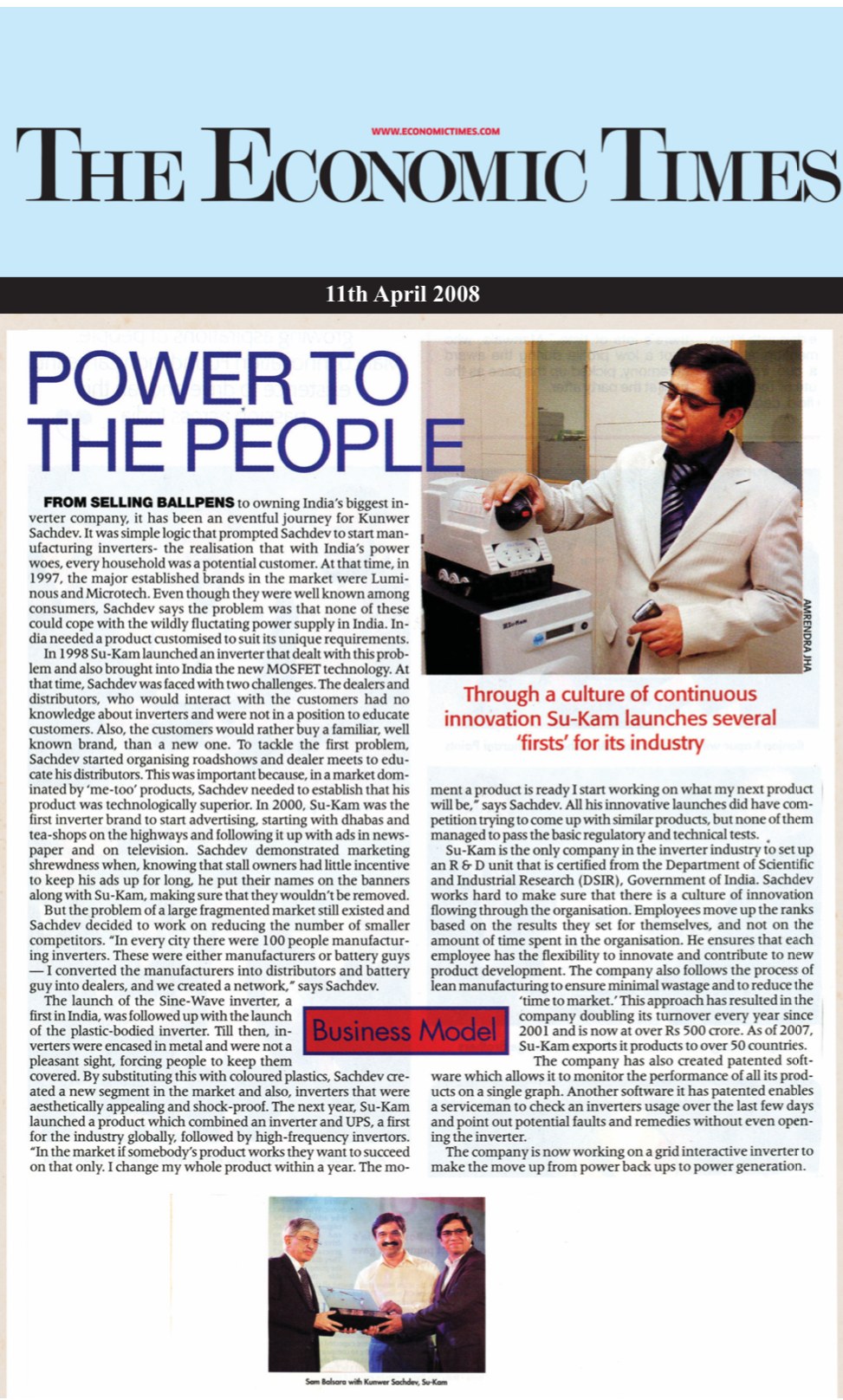 The Economic Times — Power to the People