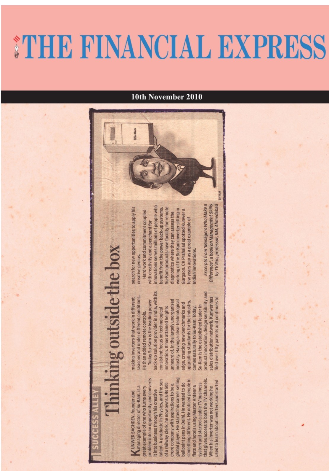 The Financial Express — Thinking Outside the Box