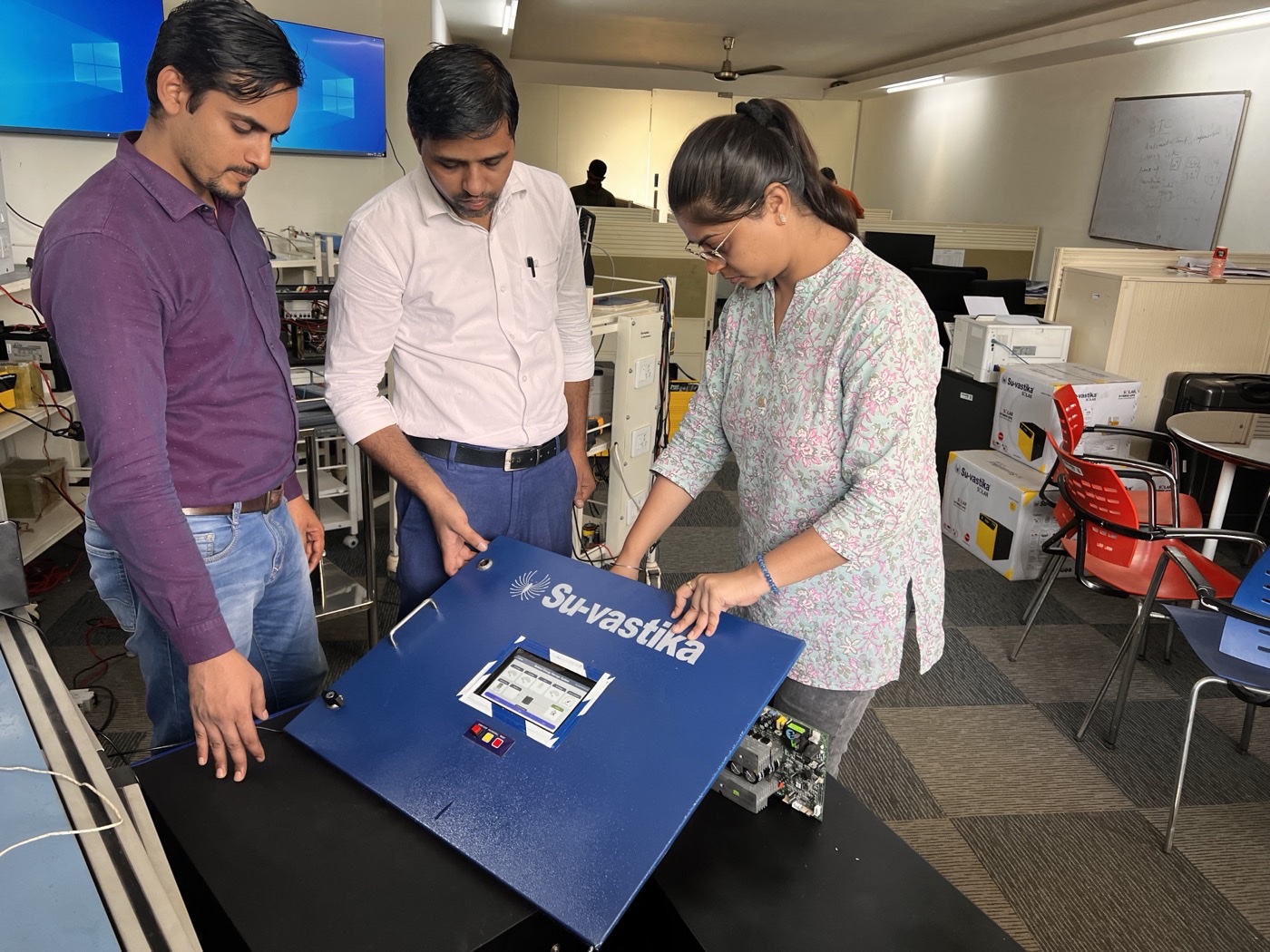 Component-level R&D work — open chassis and PCBs